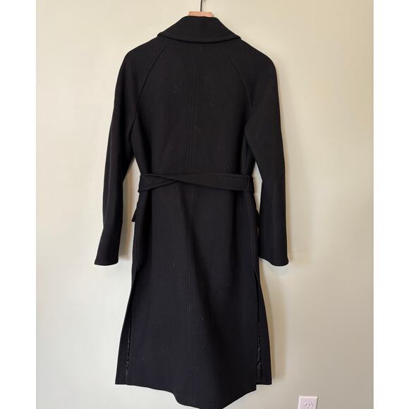 Veronica Beard Wool Longline Double-Breasted Coat Small Black - Picture 6 of 11